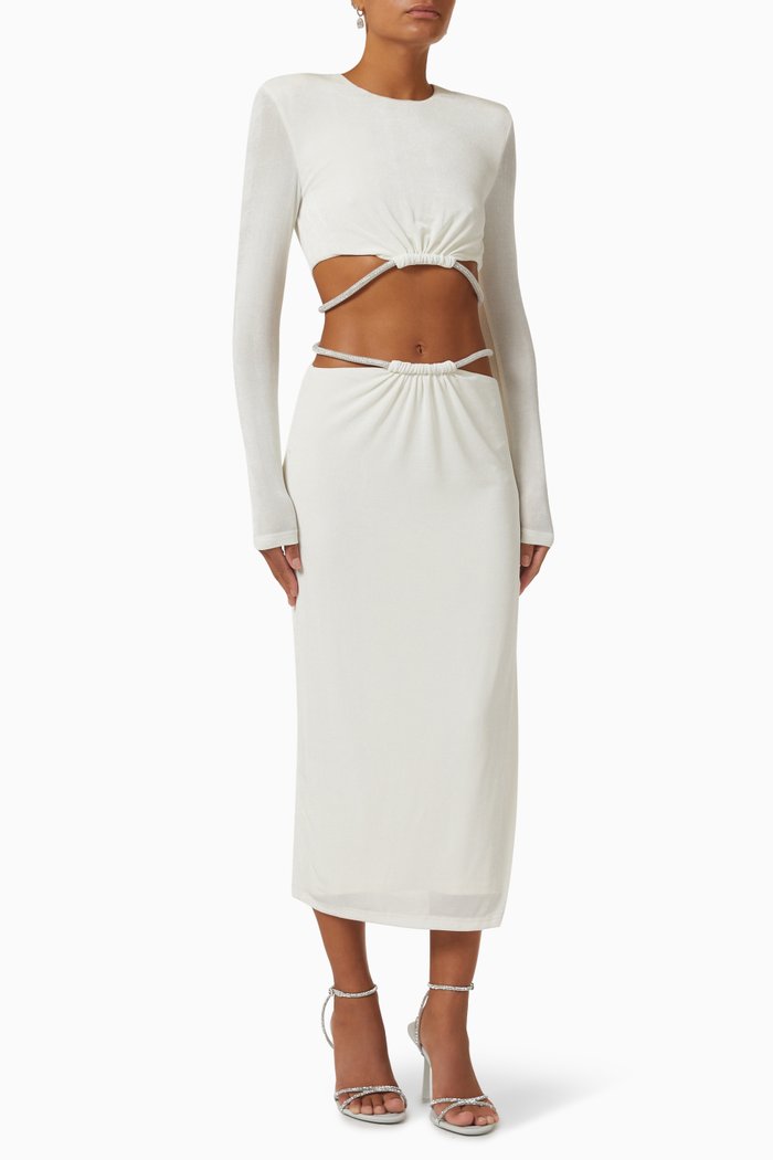 

Alina Midi Dress in Stretch-jersey, White