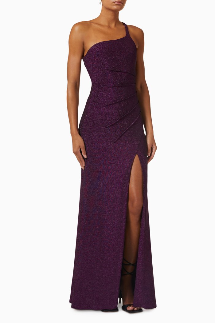 

Auburn Sparkle Gown in Stretch-jersey, Purple
