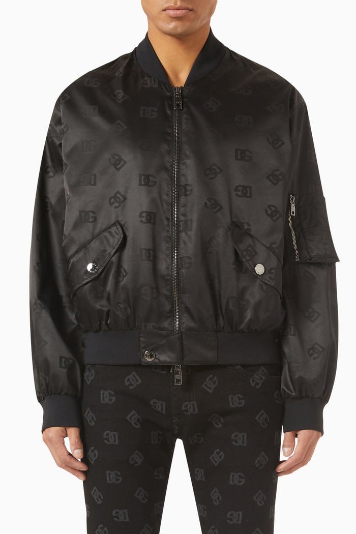 

Jacket in Satin Jacquard, Black