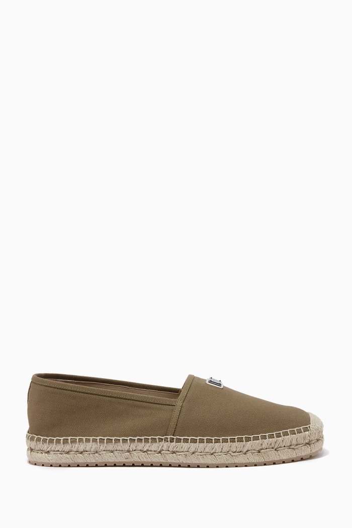 

Boccaccio Espadrilles in Cotton Linen Canvas with DG Plate, Neutral