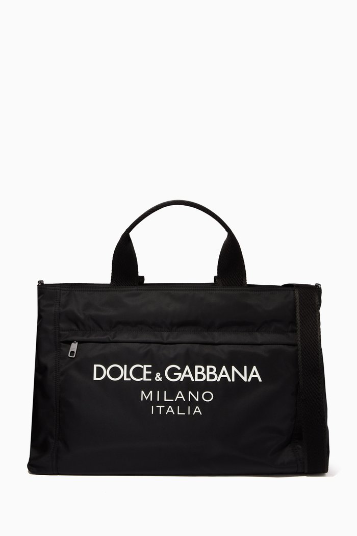 

Logo Duffle Bag in Nylon, Black