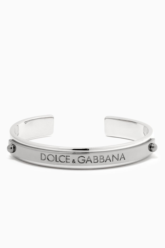 

Logo Bracelet in Brass, Silver