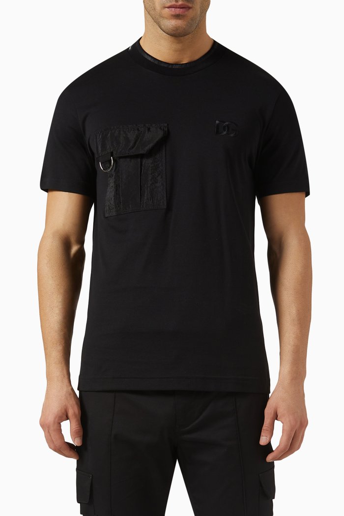 

Logo T-Shirt in Cotton Jersey, Black