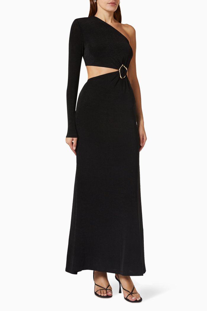 

Klementina Maxi Dress in Jersey, Black