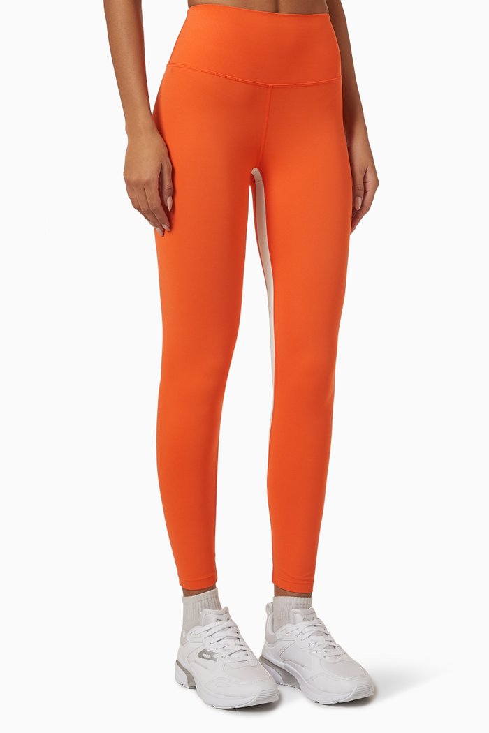 Aerial High-waist Rigor 7/8 Leggings in Technical Fabric, Orange