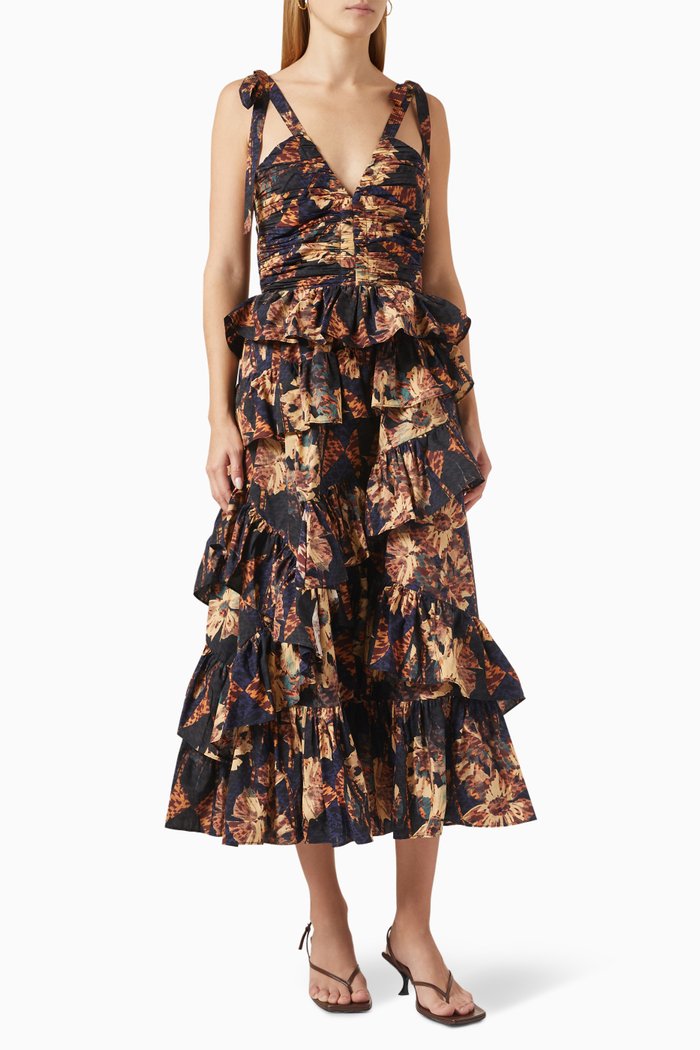 

Candace Floral-print Dress in Coton-poplin, Multicolour