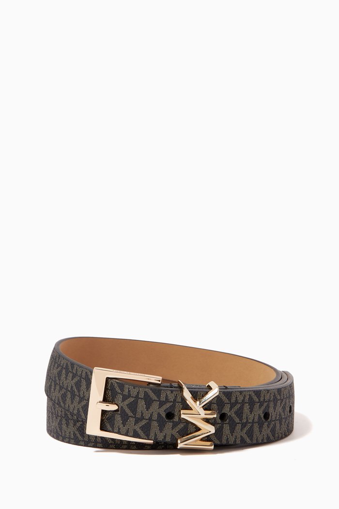 

MK Monogram Belt in Signature Canvas, Black
