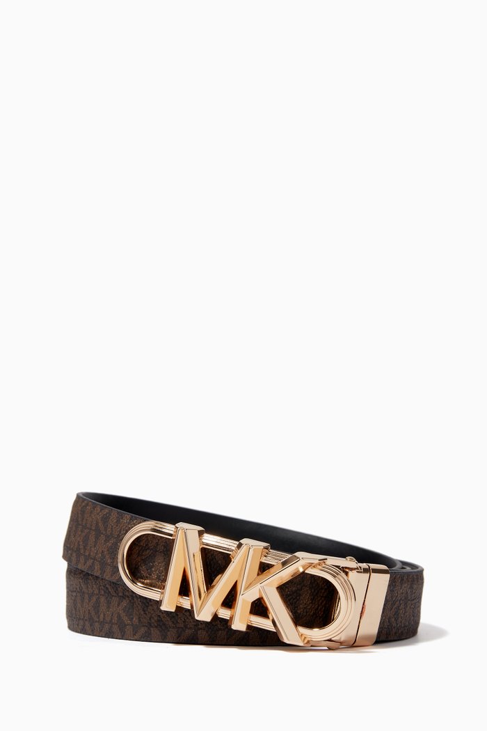 MK Monogram Belt in Signature Canvas, Black