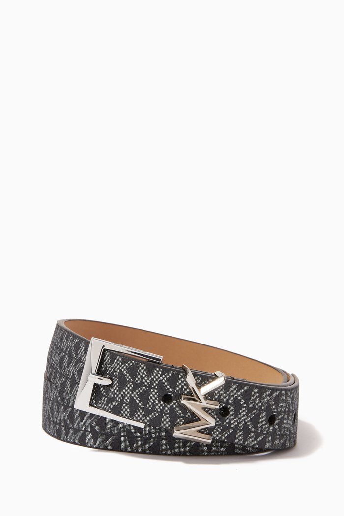 

MK Monogram Belt in Signature Canvas, Black