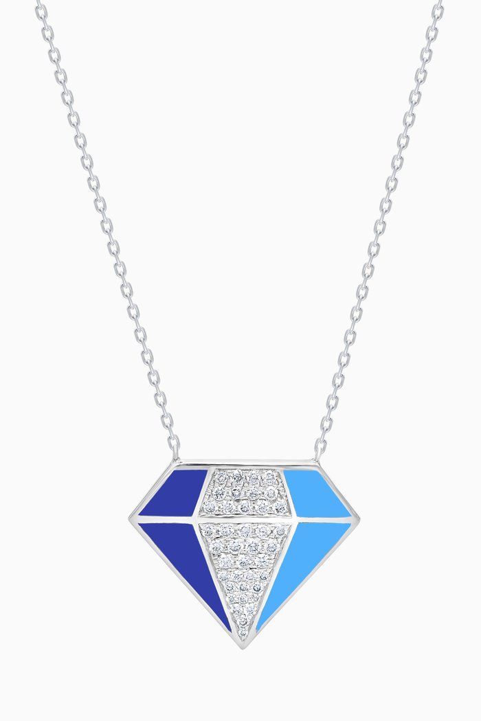 

Joy Diamond Necklace in 18kt White Gold, Silver