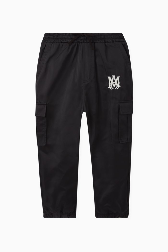 

Logo Cargo Sweatpants in Cotton, Black