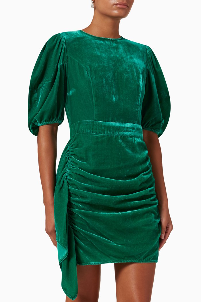 

Pia Mini Dress in Rayon, Green