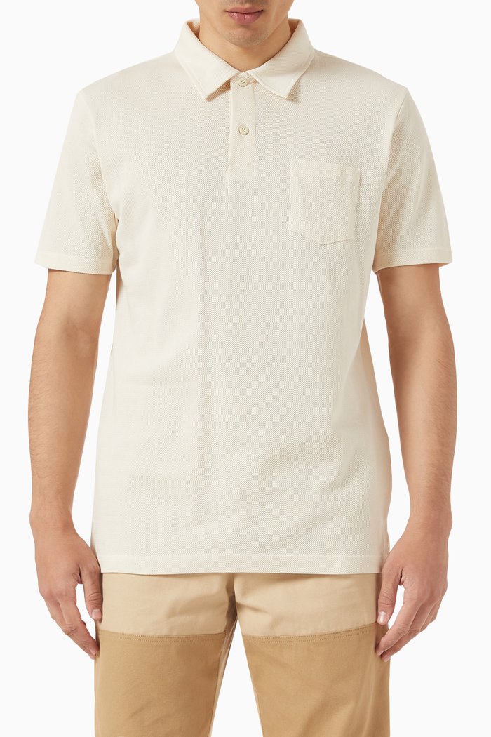 

Riviera Polo Shirt in Cotton, Neutral