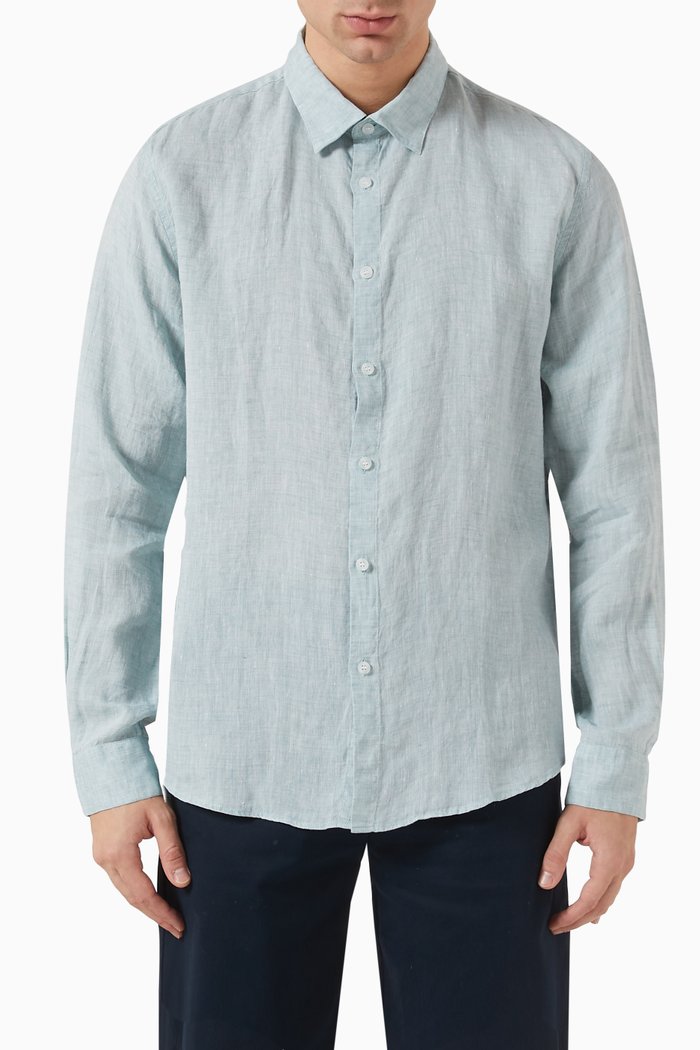 

Casual Shirt in Linen, Green