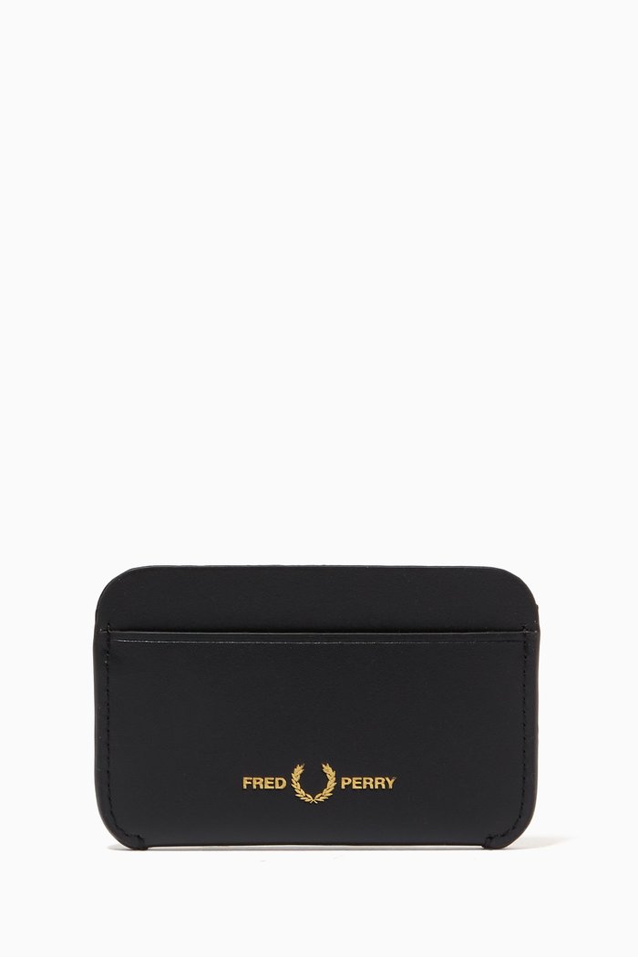Burnished Card Holder in PU, Black