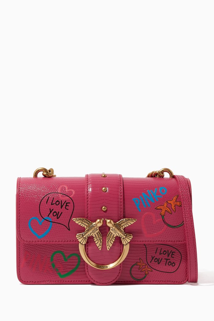 

Mini Love Icon Street Art Crossbody Bag in Smooth Leather, Multicolour