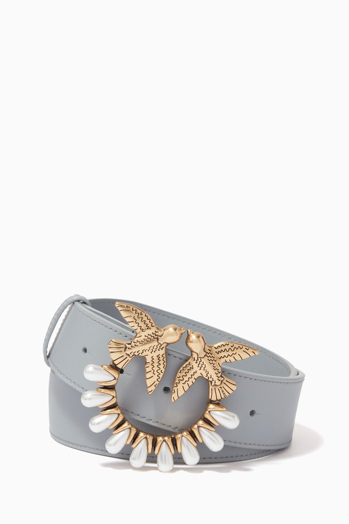 

Love Berry Simply Jewel Belt in Smooth Leather, Blue