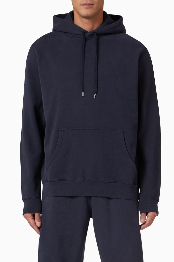 

Loopback Hoody in Cotton, Blue