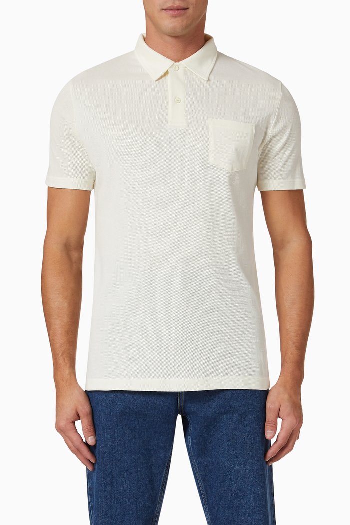 

Riviera Polo Shirt in Cotton, Neutral