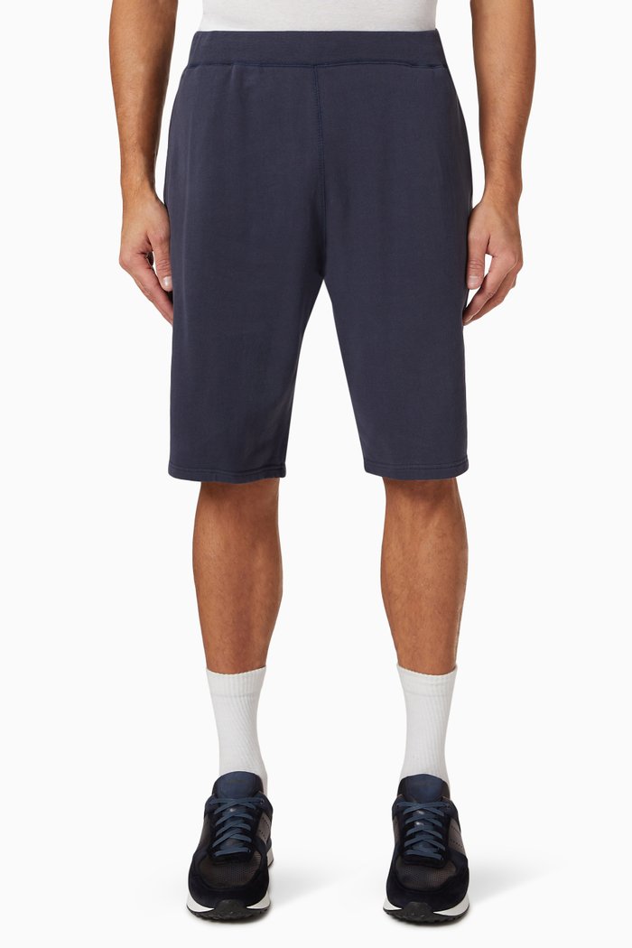 

Loopback Shorts in Cotton, Blue