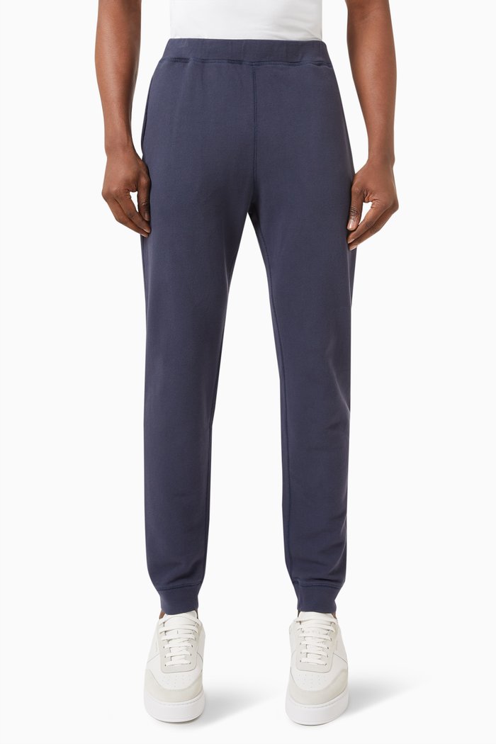 

Loopback Track Pants in Cotton, Blue