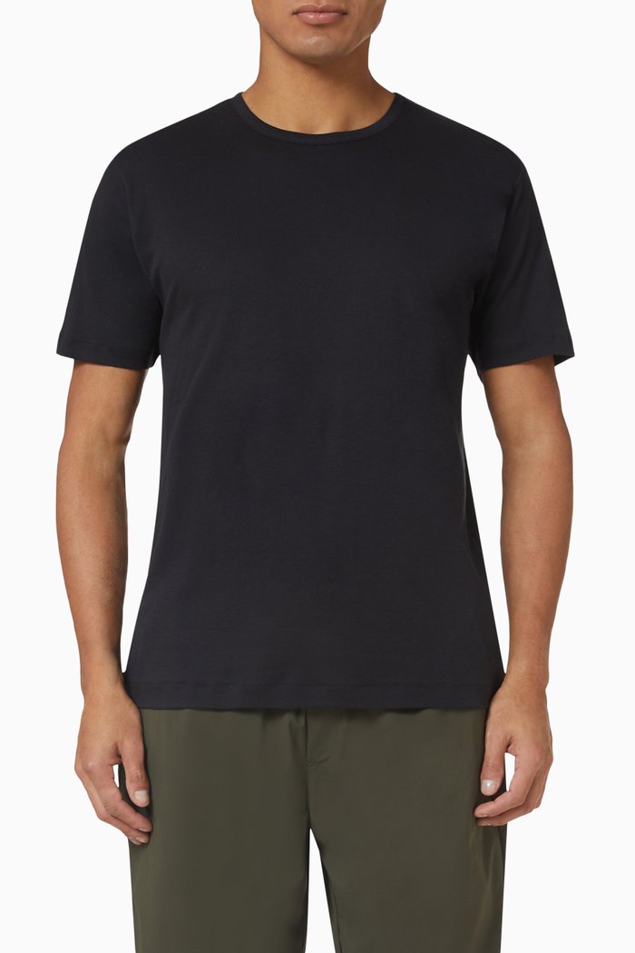 

T‑shirt in Sea Island Cotton, Black