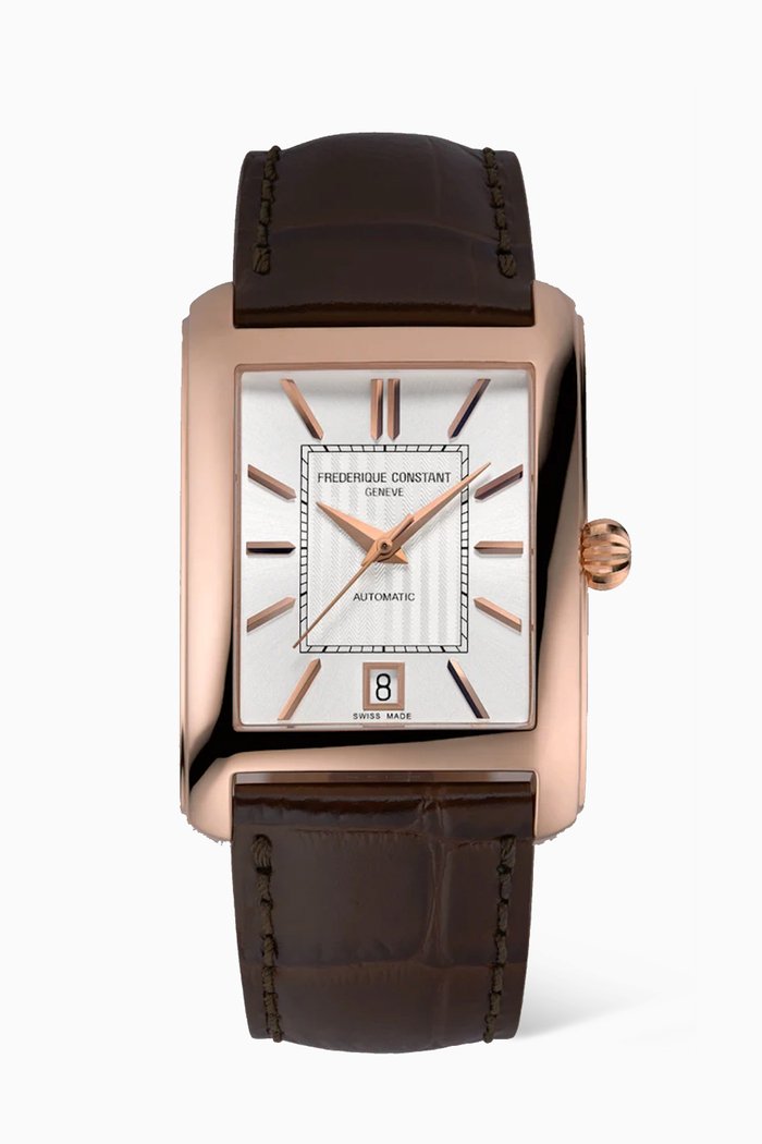 

Classics Carrée Automatic Leather Watch, 30.4mm, Brown