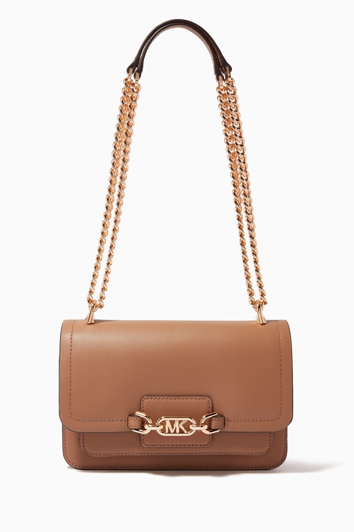 

Heather Large Shoulder Bag in Leather, Neutral