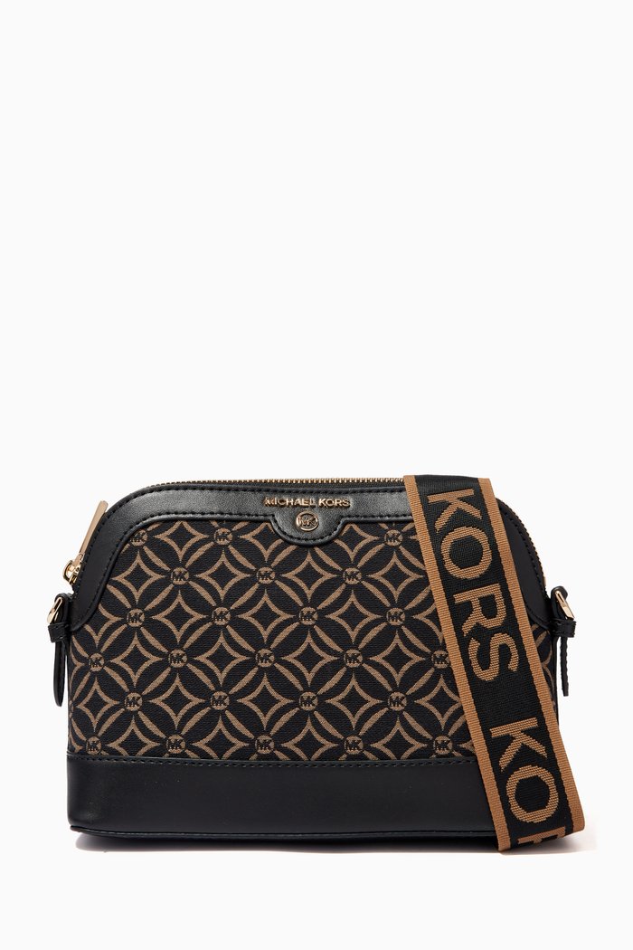 

Jet Set Charm Large Crossbody Bag in Jacquard, Neutral