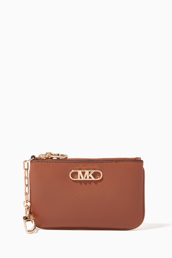 

Small Parker Key & Card Holder in Smooth Leather, Brown