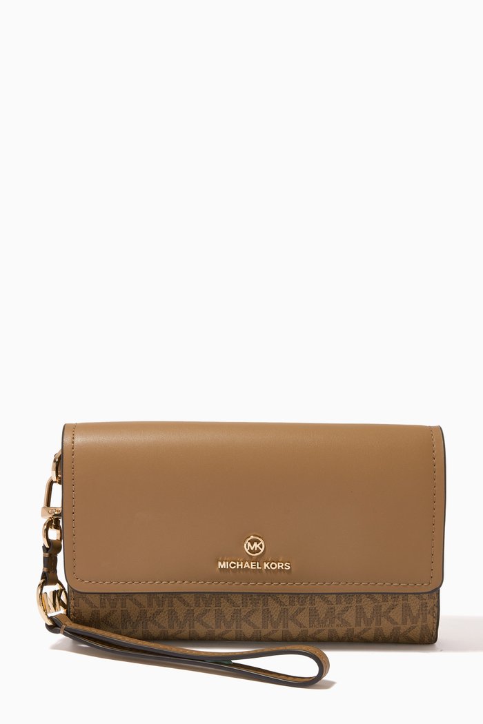 

Jet Set Charm Logo Phone Wallet in Coated-canvas & Leather, Neutral