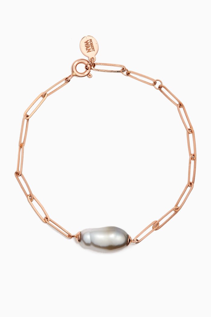 

Pearl Chain Bracelet in 18kt Rose Gold