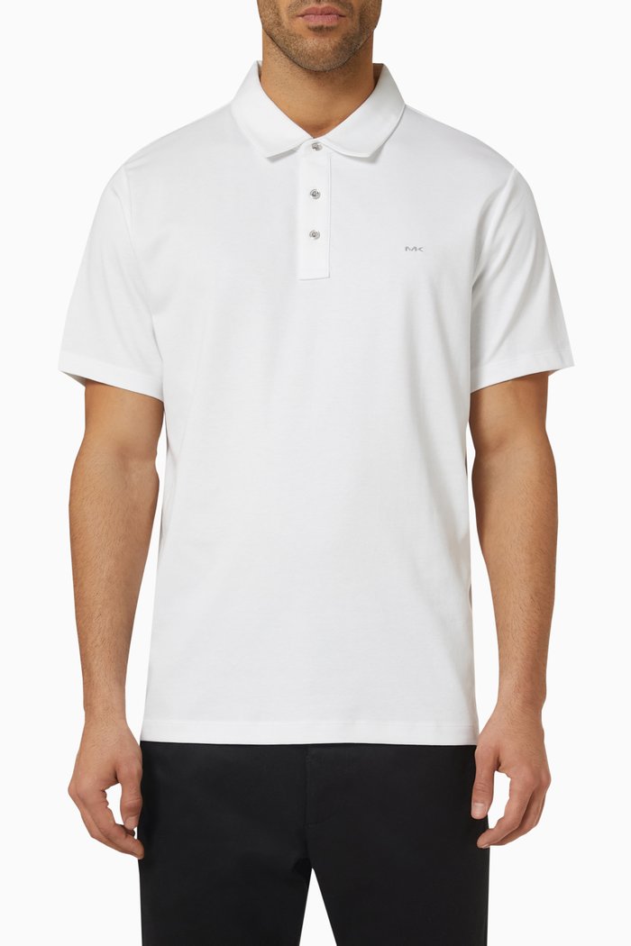 Polo Shirt in Cotton, White