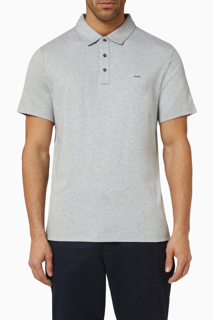 

Polo Shirt in Cotton, Grey