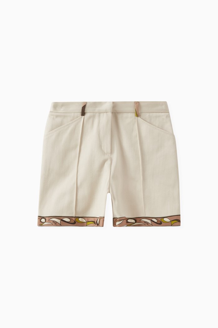 

Pleated Shorts in Cotton, Neutral