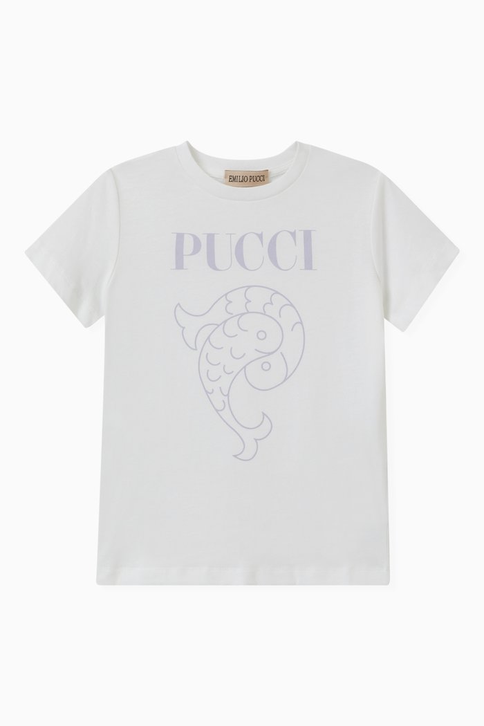 

Logo Print T-shirt in Cotton Jersey, White