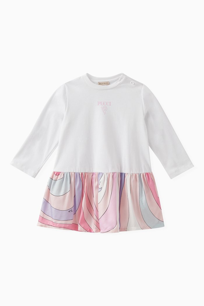 

Logo Dress in Cotton, White