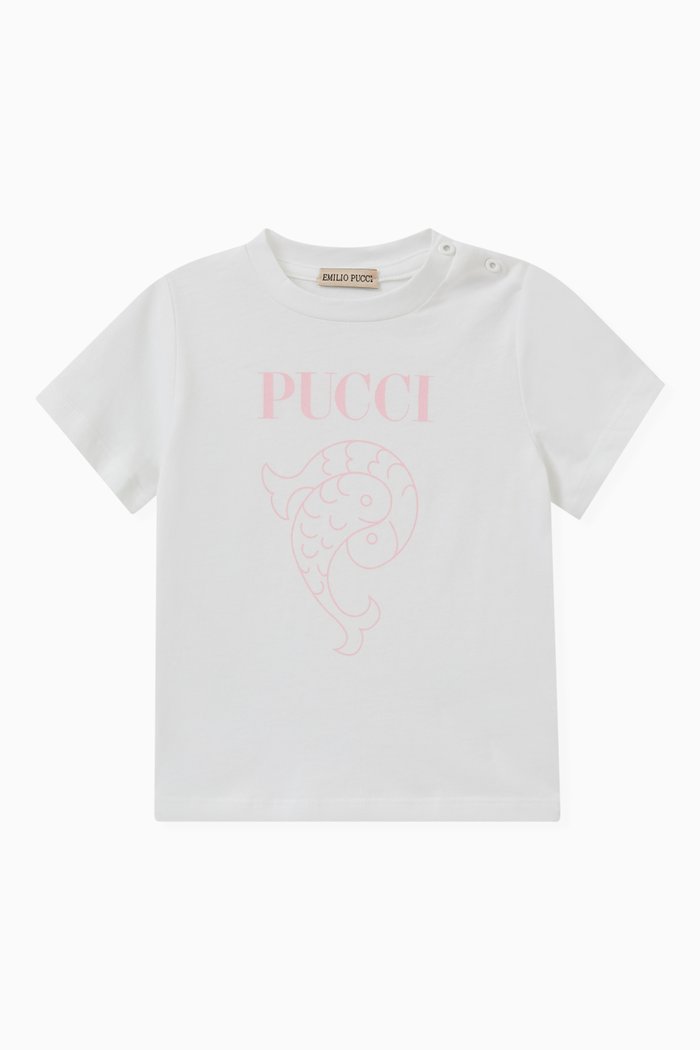 

Logo Print T-shirt in Cotton Jersey, White