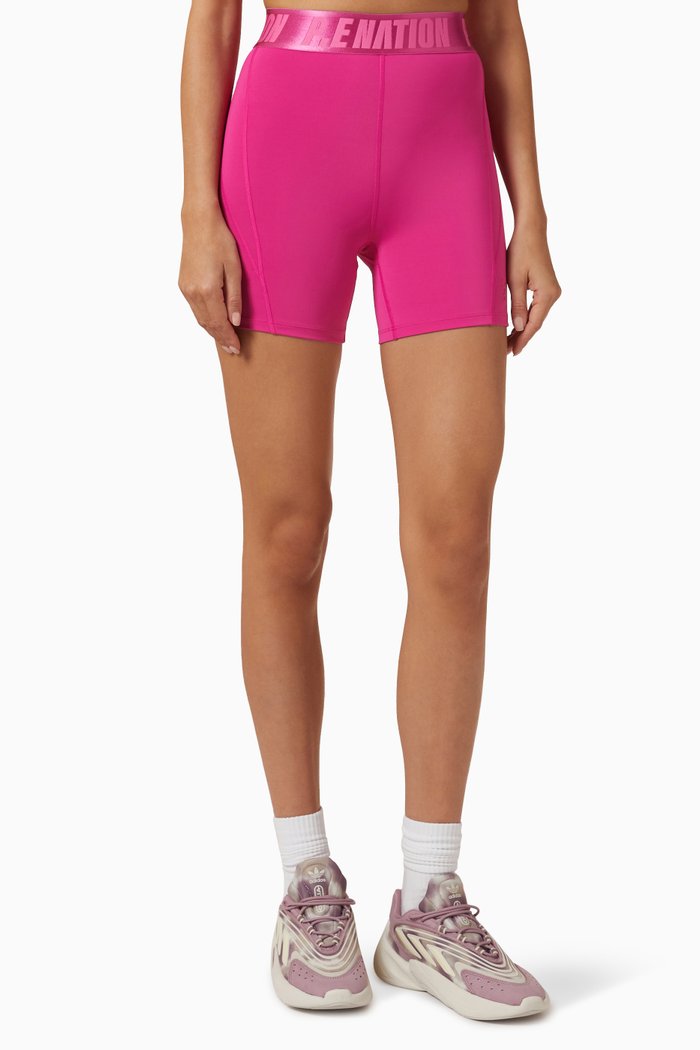 

Backcheck Bike Shorts in Recycled Fabric, Pink
