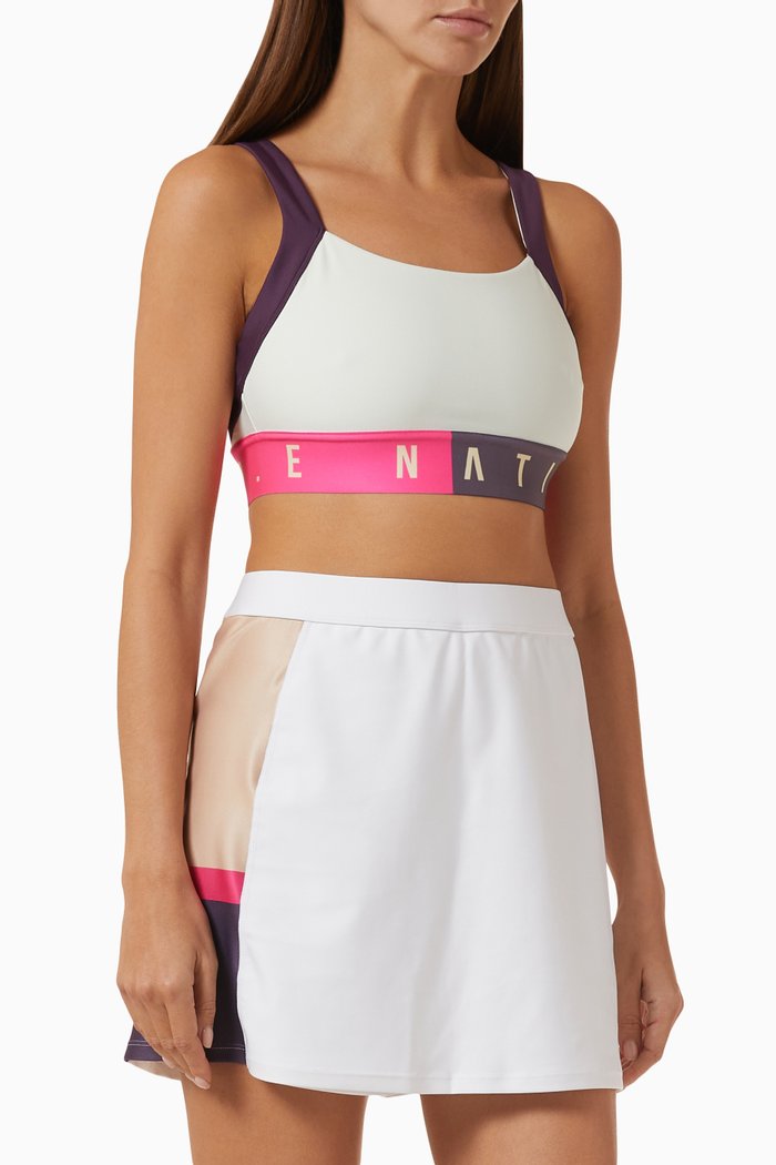 

Motion Sports Bra in Recycled Fabric, White