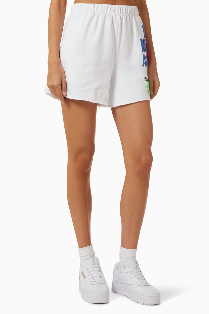 

Power Up Shorts in Organic Cotton French Terry, White
