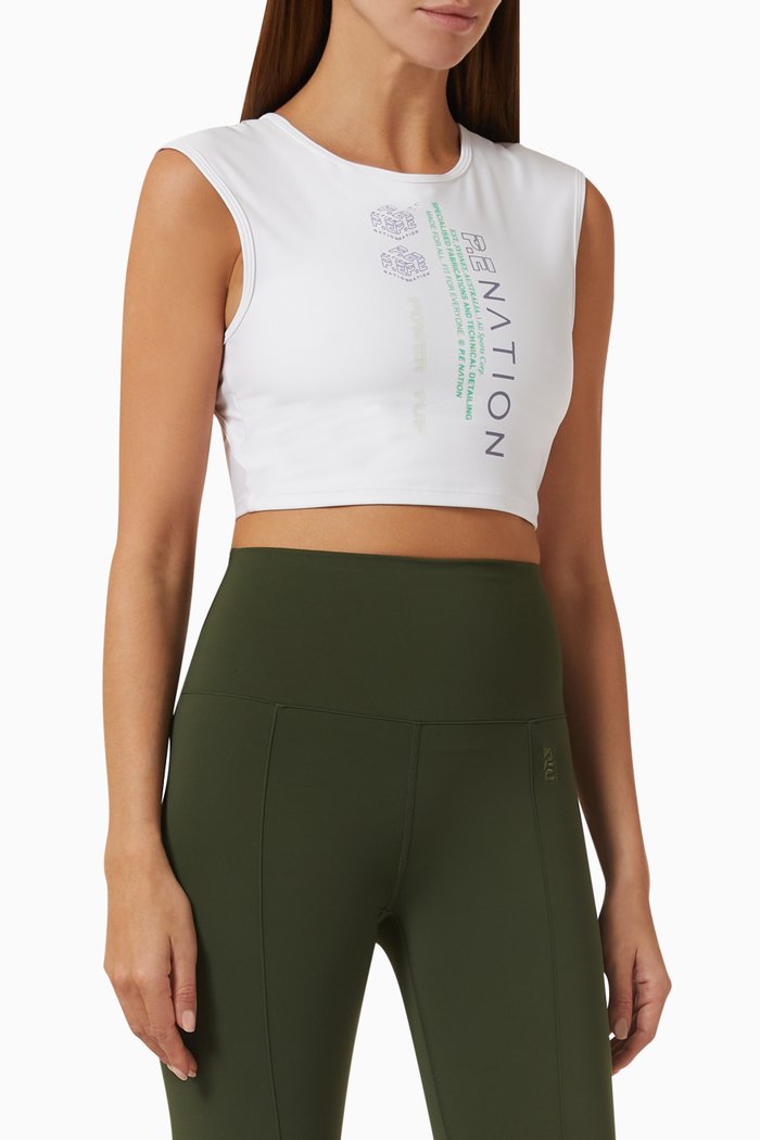 

Pre Season Crop Top in Recycled Fabric, White