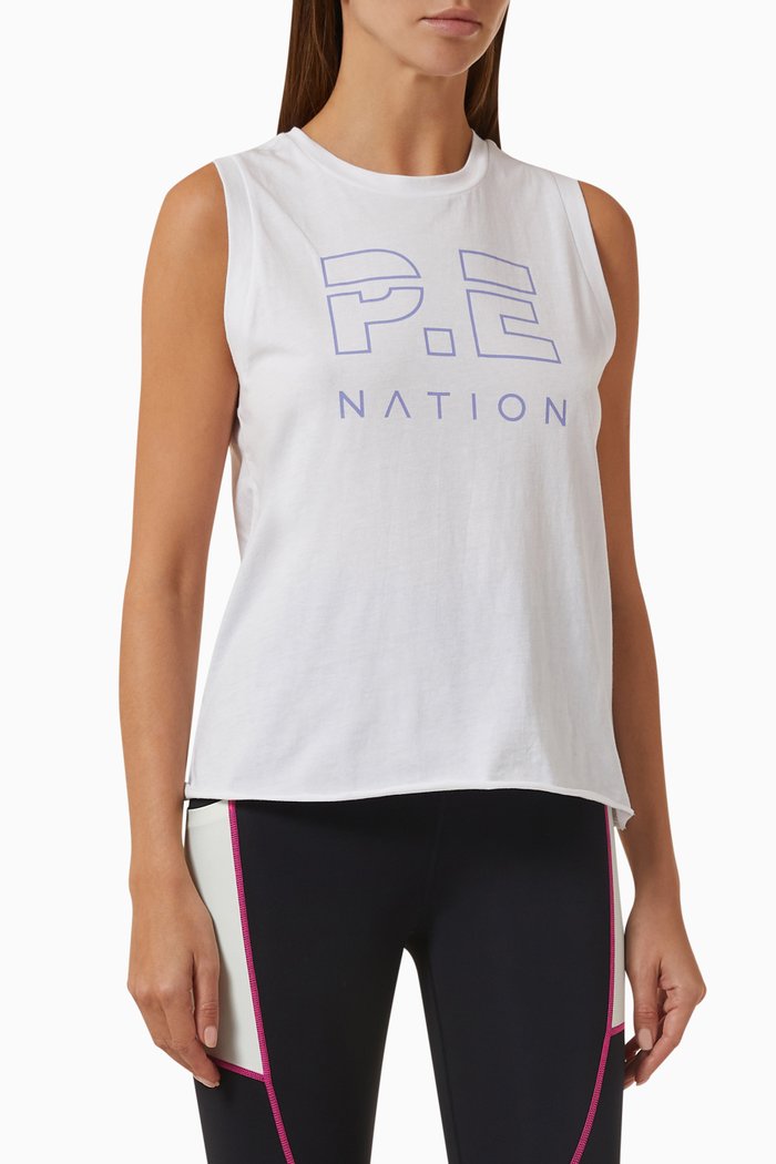 

Shuffle Tank Top in Organic Cotton, White