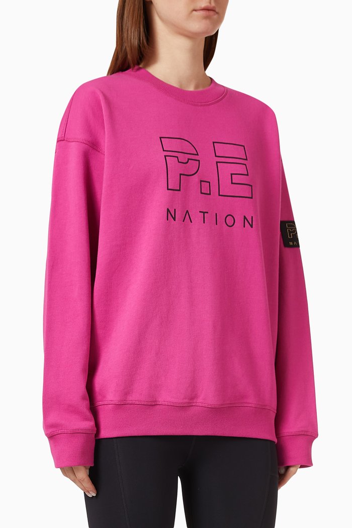 

Heads Up Sweatshirt in Organic Cotton French Terry, Pink
