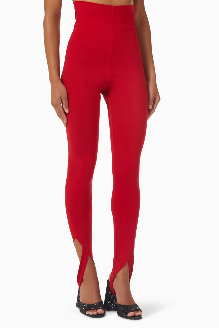 

Jamie Long Pants in Viscose Blend, Red