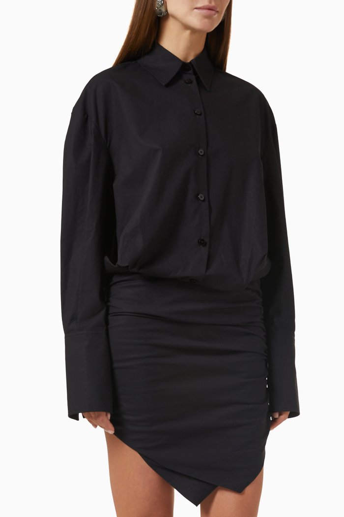 

Hatty Mini Dress in Cotton, Black