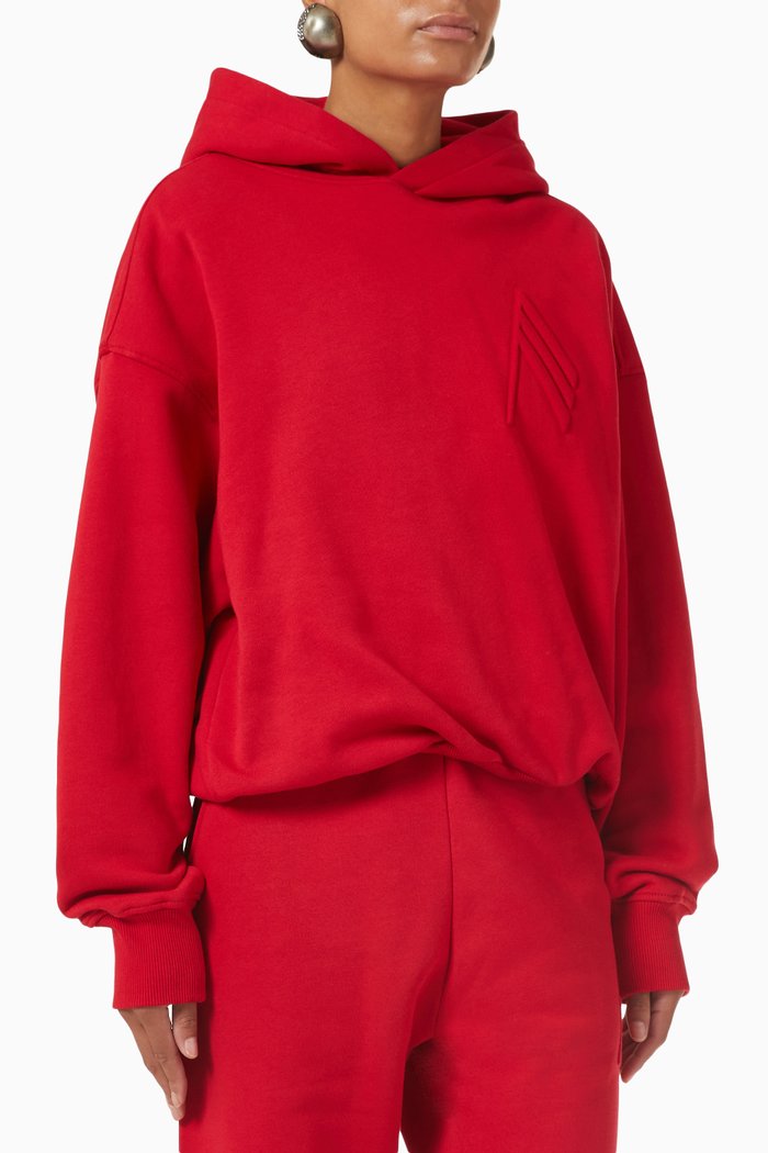

Maeve Hooded Sweatshirt in Cotton, Red