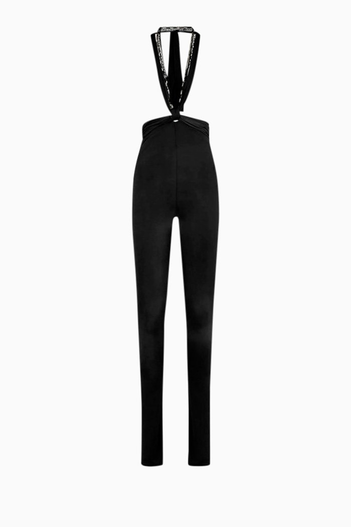 

Ruby Draped Pants in Gloss-jersey, Black