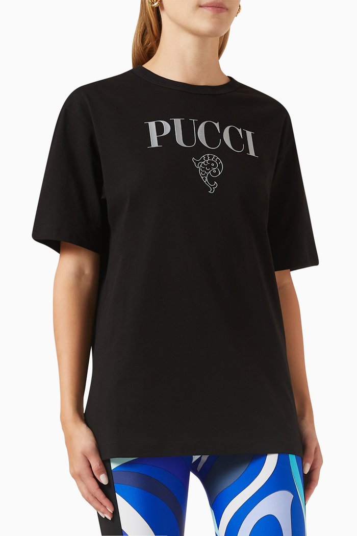 

Logo T-shirt in Cotton Jersey, Black