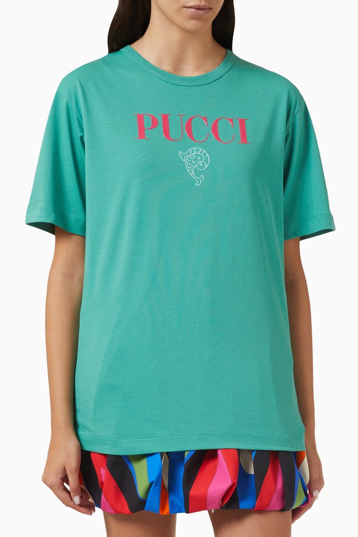 

Logo T-shirt in Cotton Jersey, Green